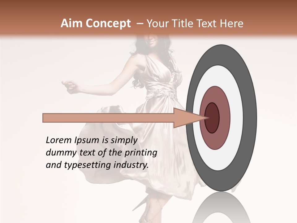 Beautiful Caucasian Beauty PowerPoint Template