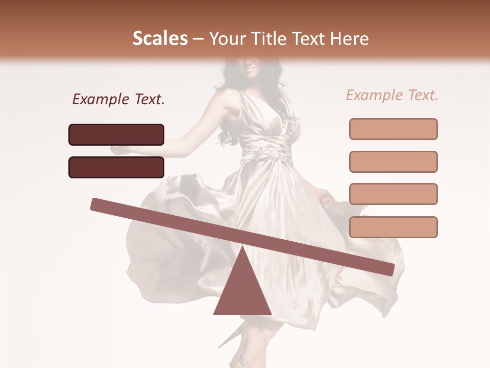 Beautiful Caucasian Beauty PowerPoint Template