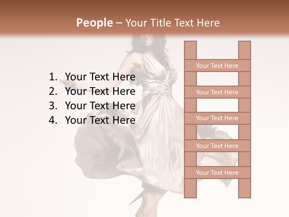 Beautiful Caucasian Beauty PowerPoint Template