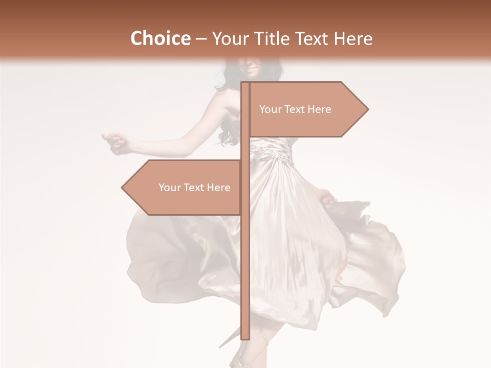 Beautiful Caucasian Beauty PowerPoint Template