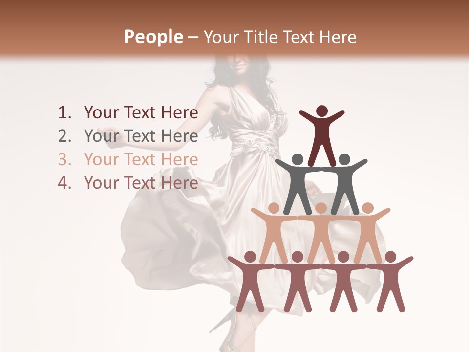 Beautiful Caucasian Beauty PowerPoint Template