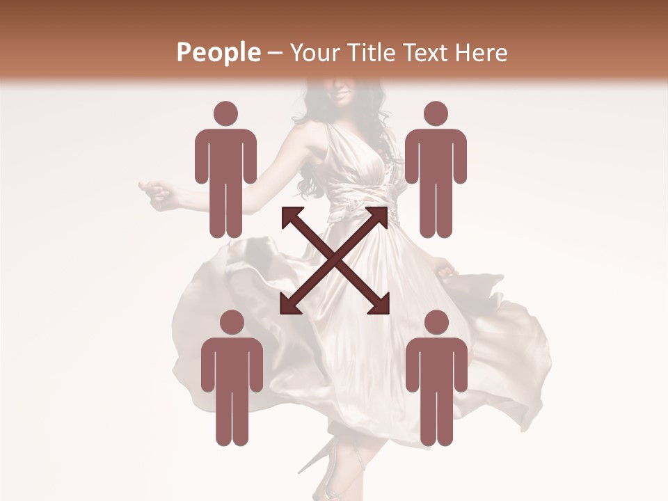 Beautiful Caucasian Beauty PowerPoint Template