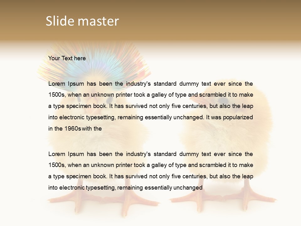 Concept Crazy Chicken Friendship PowerPoint Template