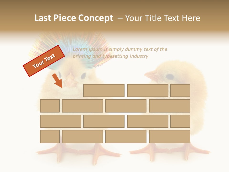 Concept Crazy Chicken Friendship PowerPoint Template