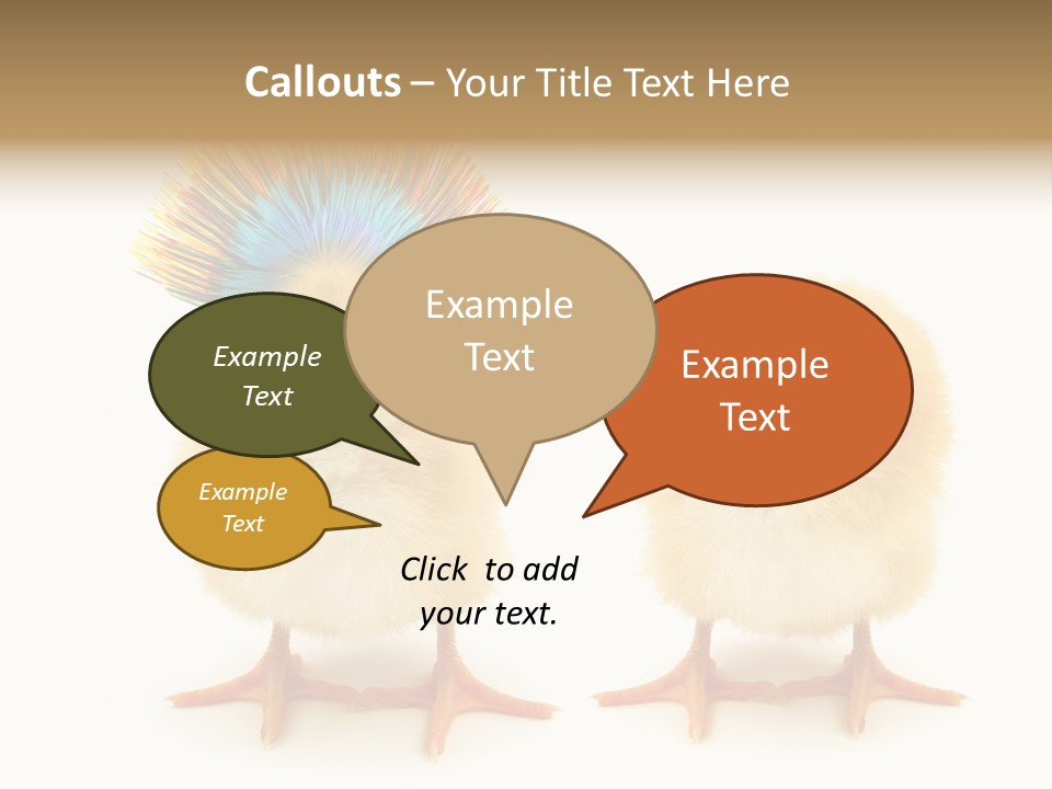 Concept Crazy Chicken Friendship PowerPoint Template