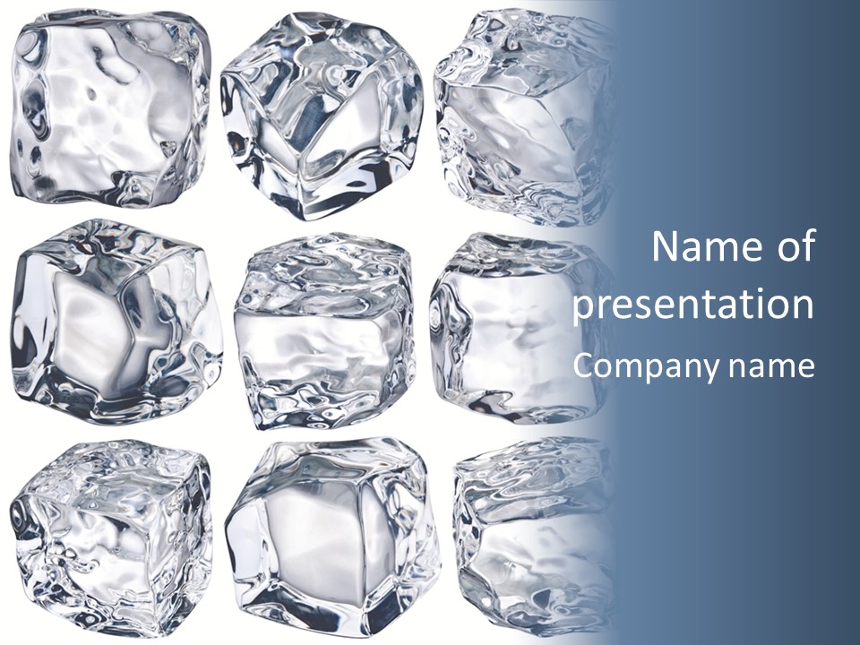 Cold Solid Pieces PowerPoint Template