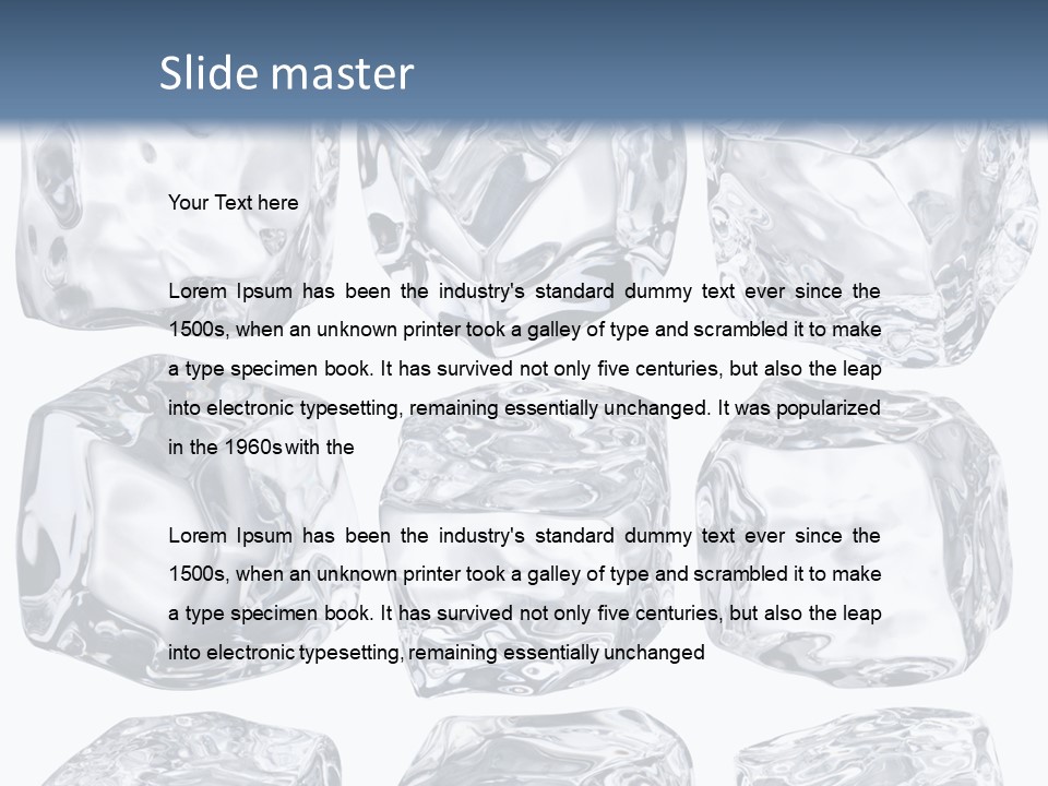 Cold Solid Pieces PowerPoint Template