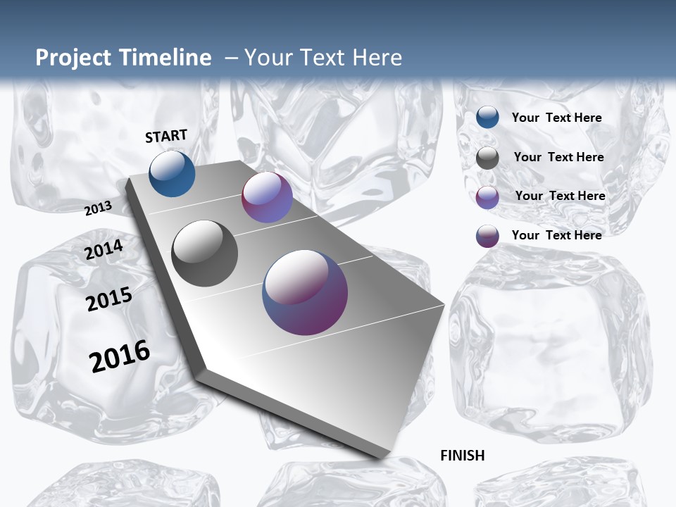 Cold Solid Pieces PowerPoint Template