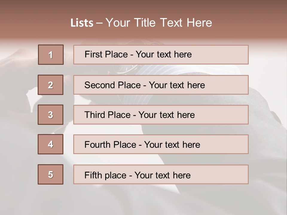 Clock Suit Business PowerPoint Template
