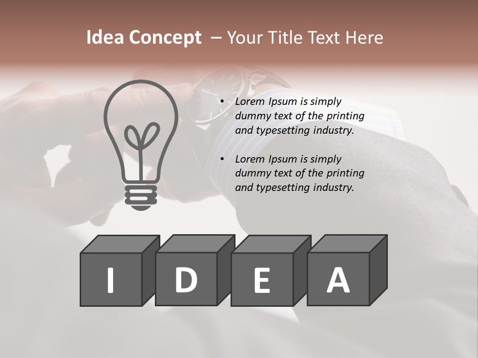 Clock Suit Business PowerPoint Template