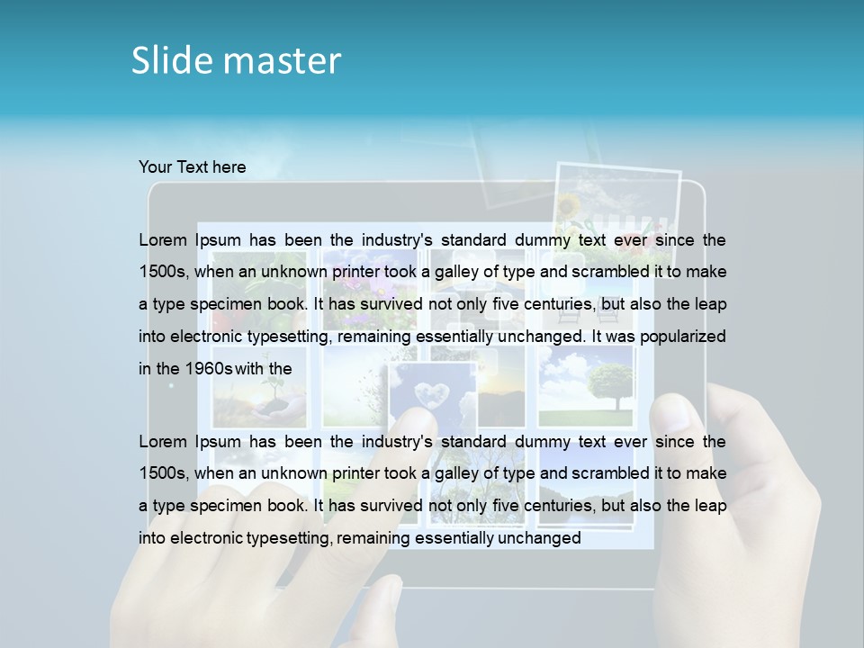 Phone Hand Digital PowerPoint Template