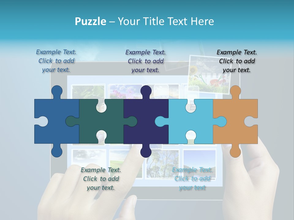 Phone Hand Digital PowerPoint Template