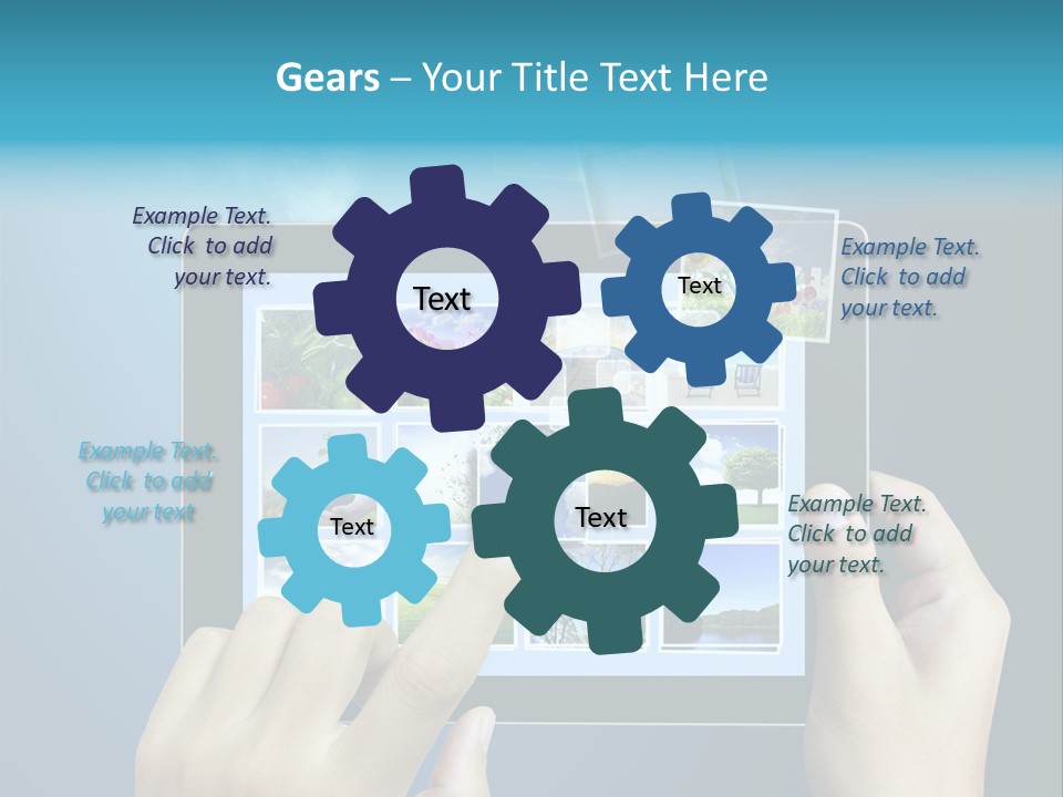 Phone Hand Digital PowerPoint Template