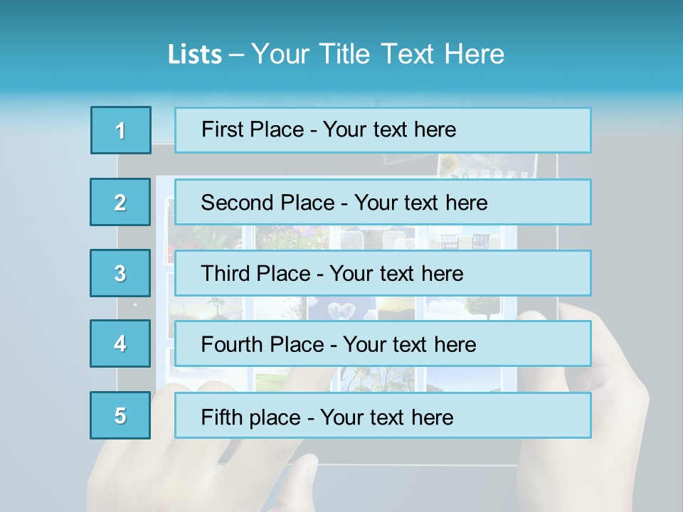 Phone Hand Digital PowerPoint Template