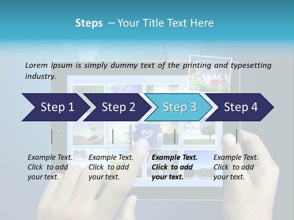 Phone Hand Digital PowerPoint Template