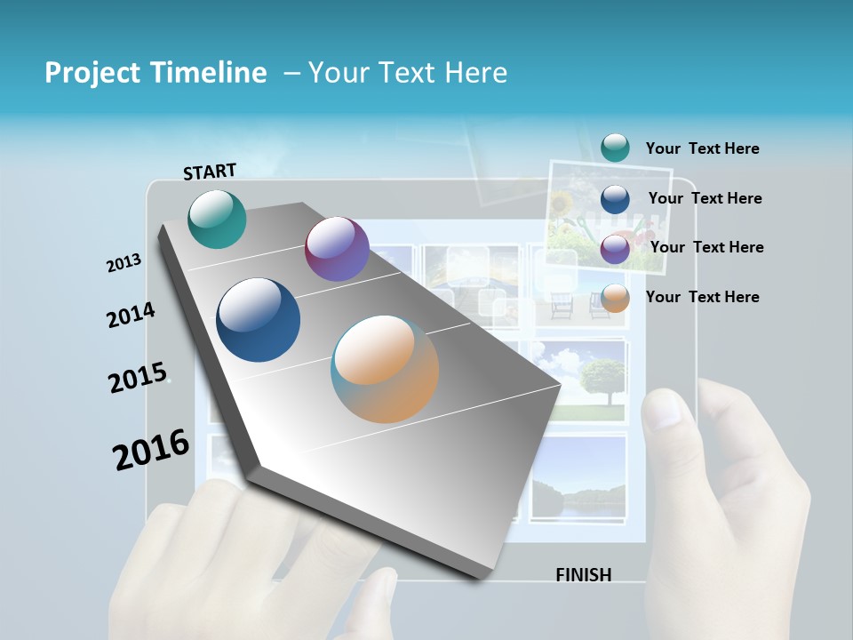 Phone Hand Digital PowerPoint Template