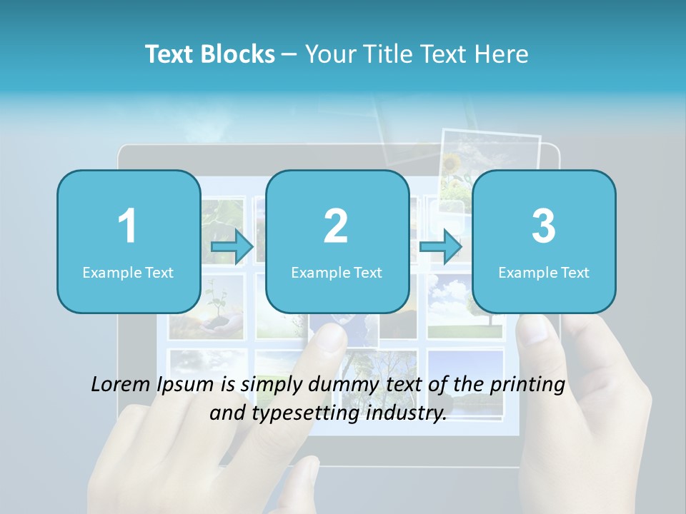 Phone Hand Digital PowerPoint Template
