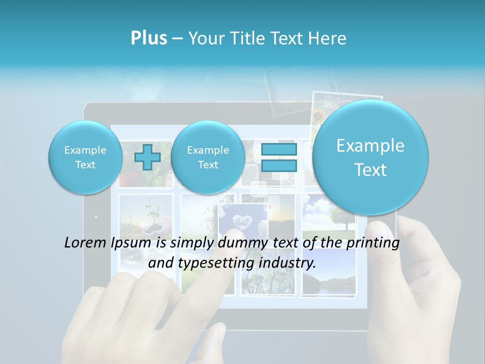 Phone Hand Digital PowerPoint Template