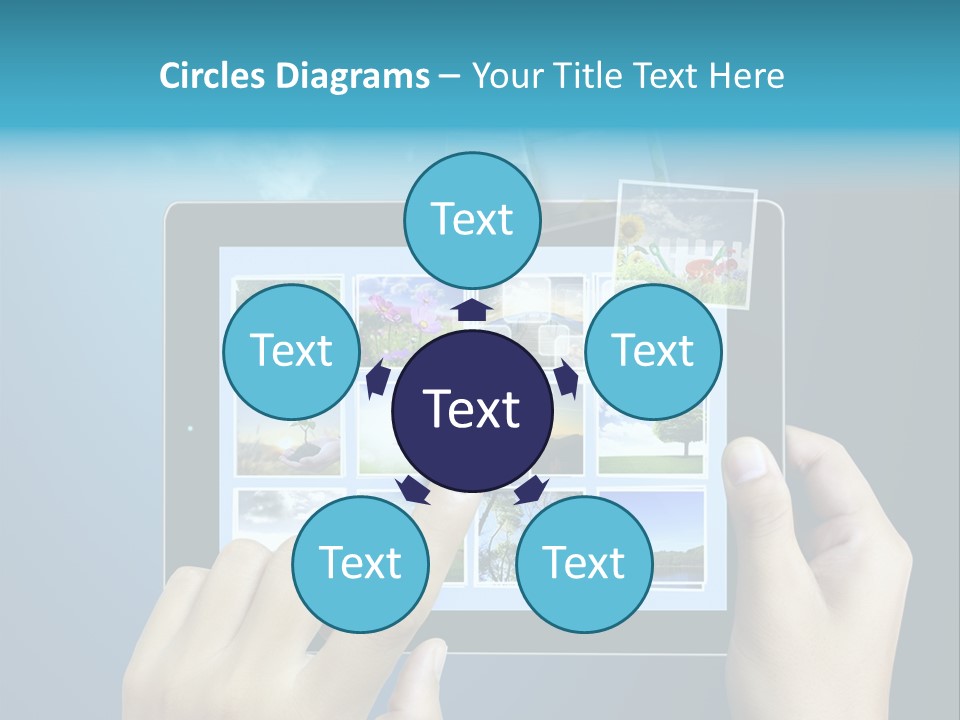 Phone Hand Digital PowerPoint Template