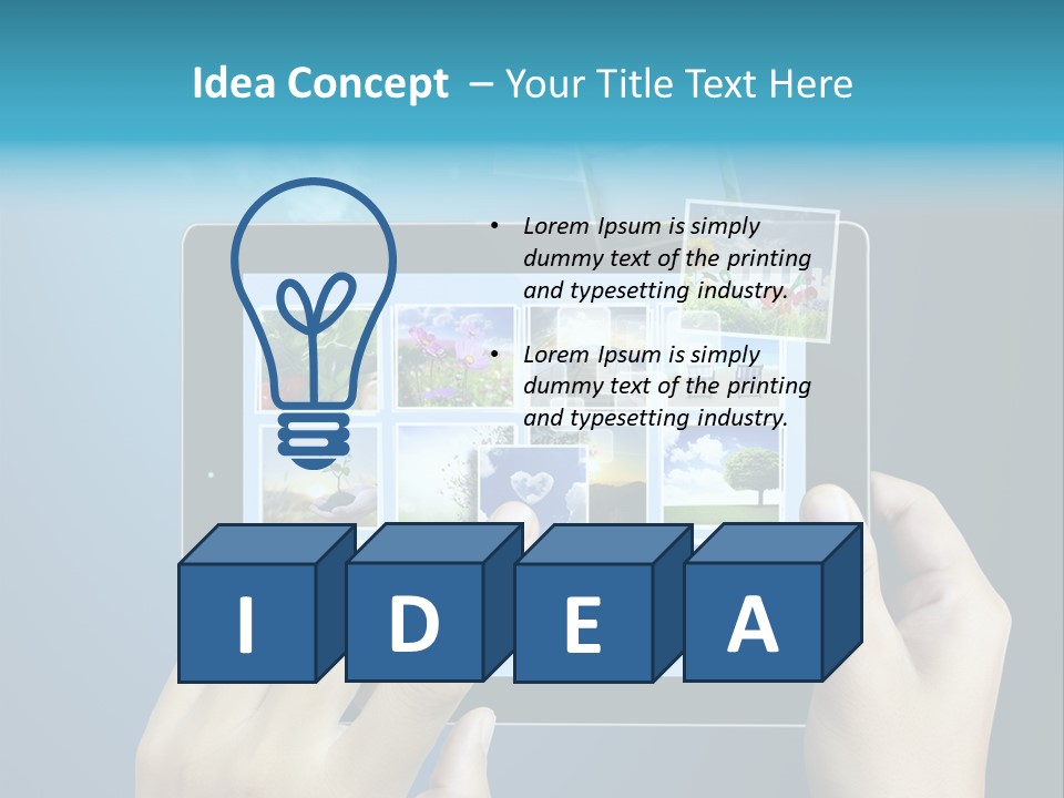 Phone Hand Digital PowerPoint Template