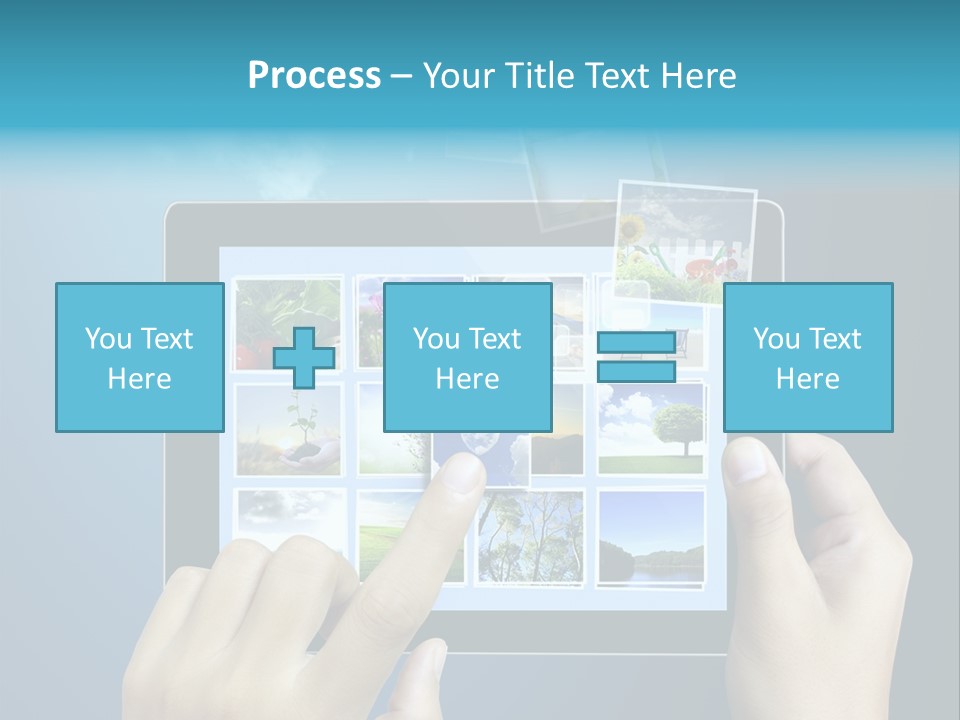 Phone Hand Digital PowerPoint Template