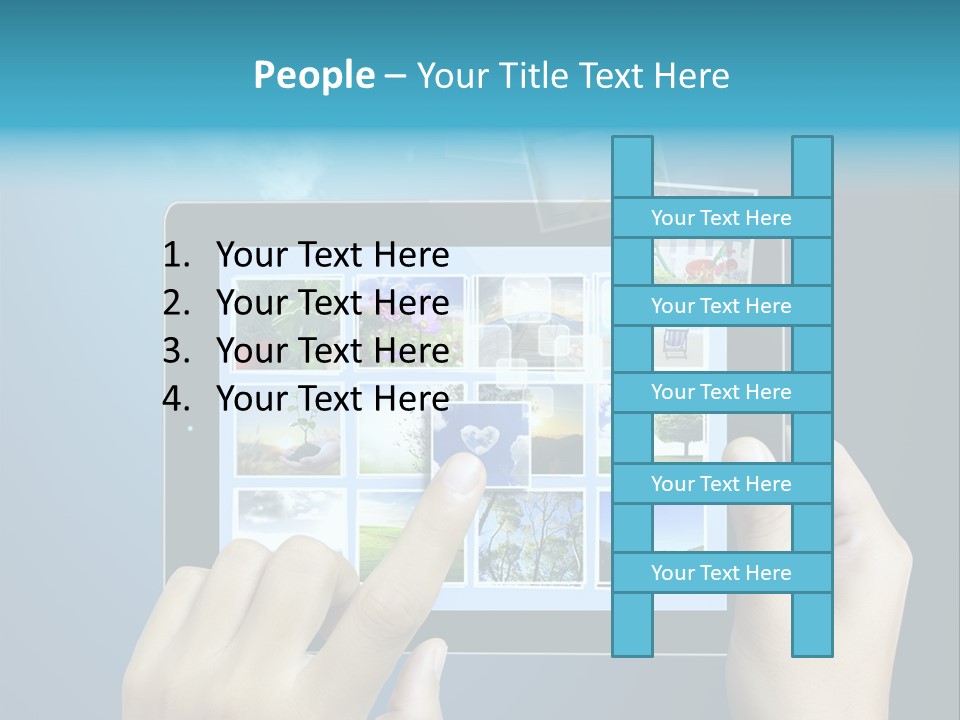 Phone Hand Digital PowerPoint Template