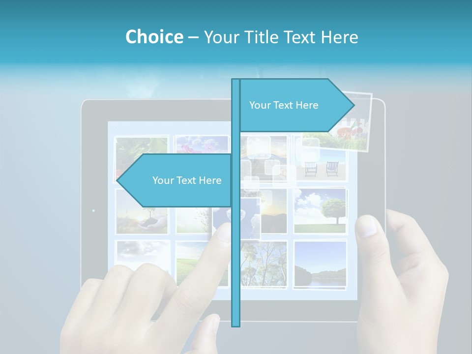 Phone Hand Digital PowerPoint Template