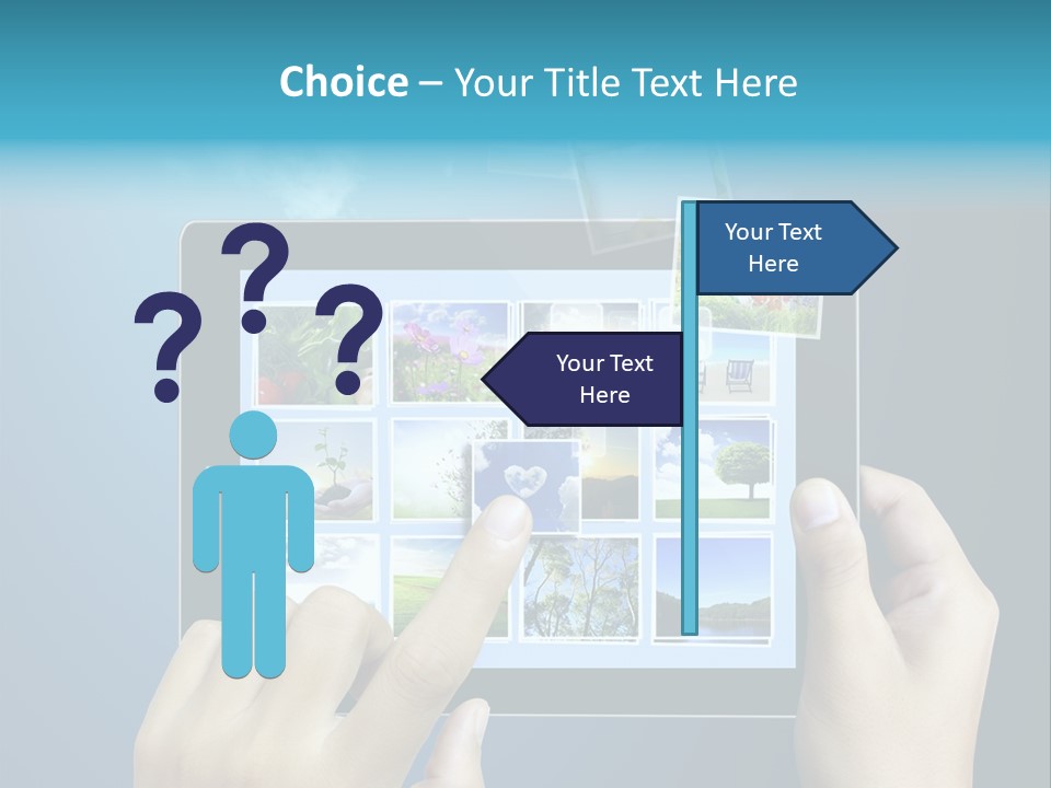 Phone Hand Digital PowerPoint Template