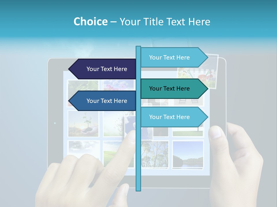 Phone Hand Digital PowerPoint Template