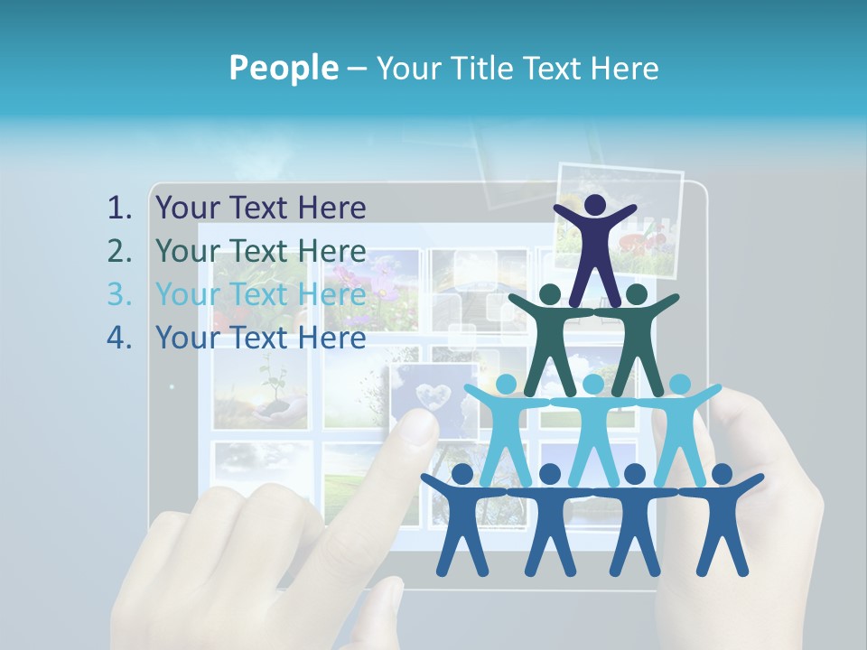 Phone Hand Digital PowerPoint Template