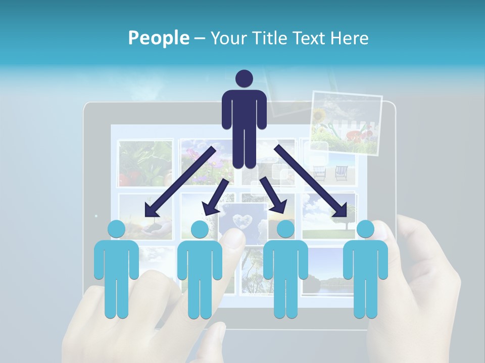 Phone Hand Digital PowerPoint Template