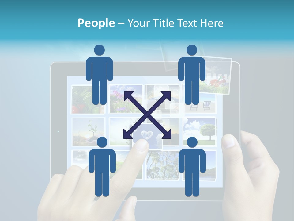 Phone Hand Digital PowerPoint Template