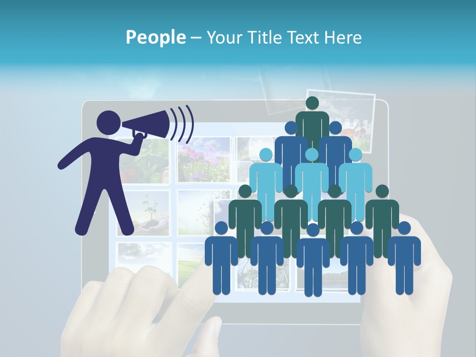 Phone Hand Digital PowerPoint Template