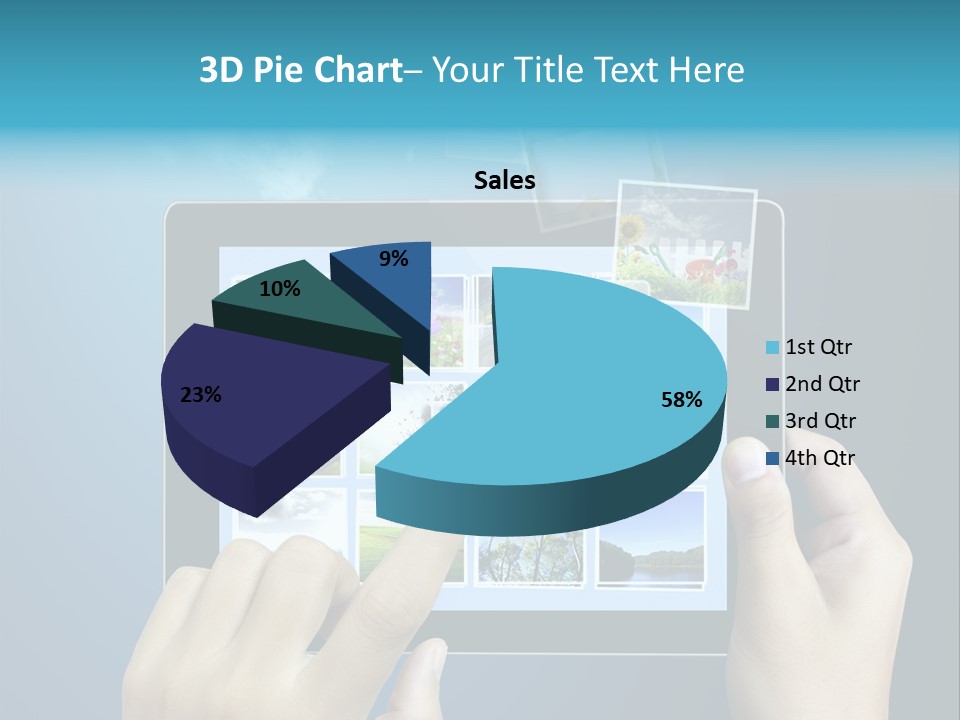 Phone Hand Digital PowerPoint Template