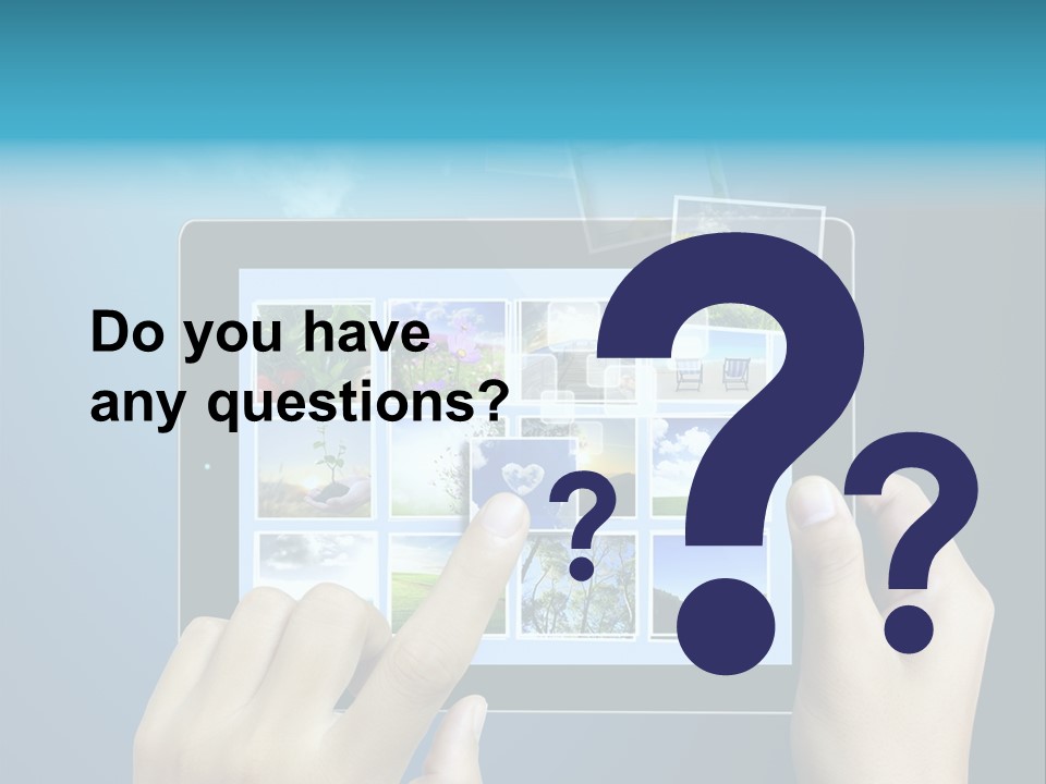 Phone Hand Digital PowerPoint Template