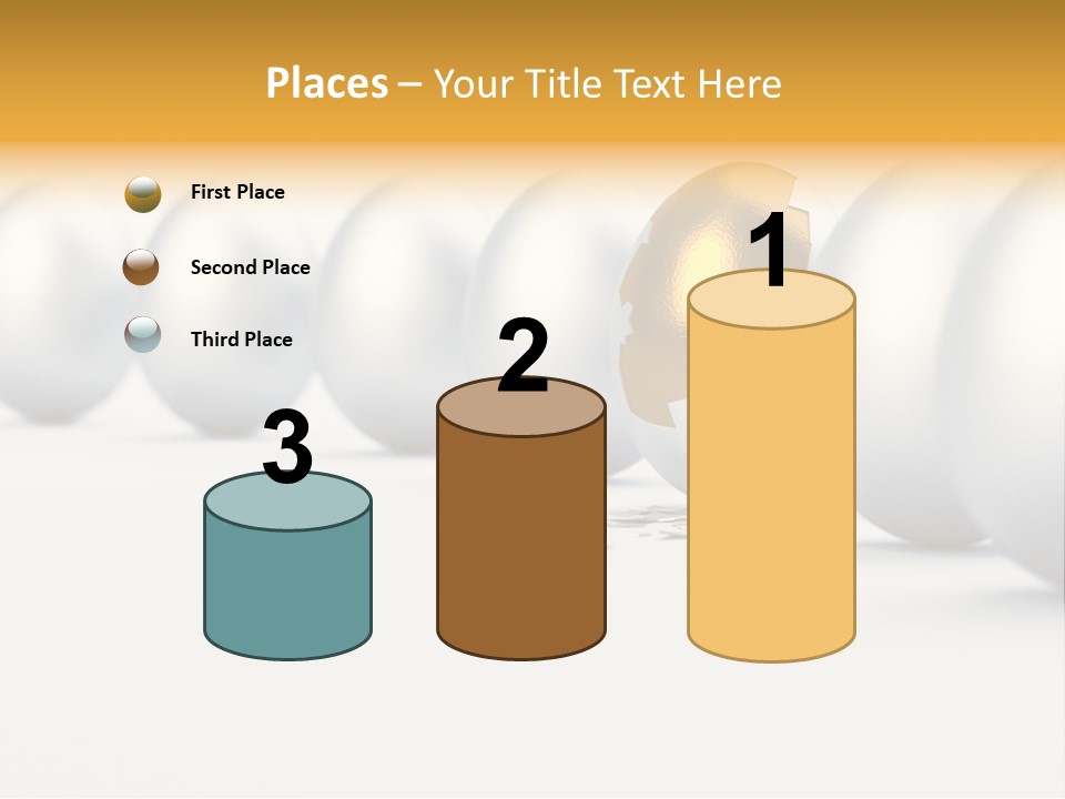 Golden Uniqueness Leadership PowerPoint Template