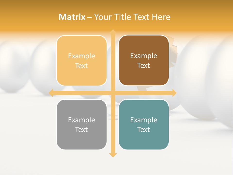 Golden Uniqueness Leadership PowerPoint Template