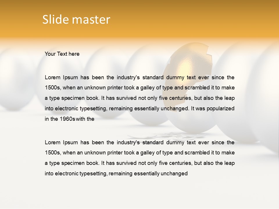 Golden Uniqueness Leadership PowerPoint Template