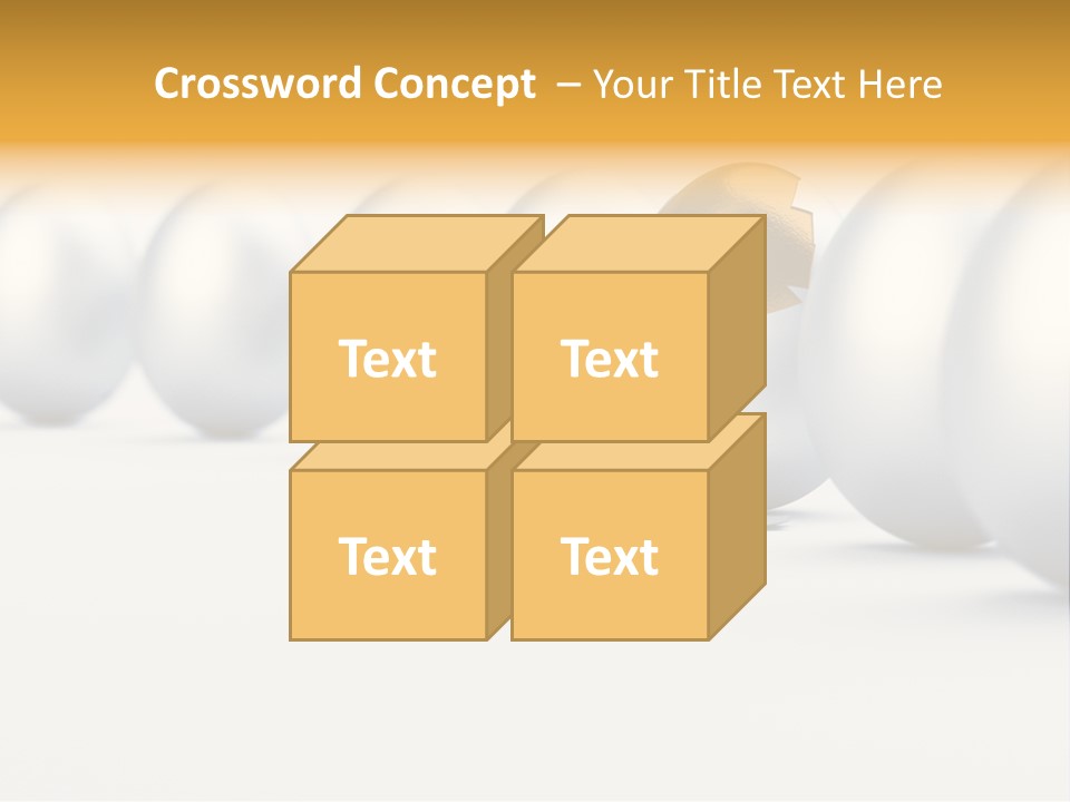 Golden Uniqueness Leadership PowerPoint Template