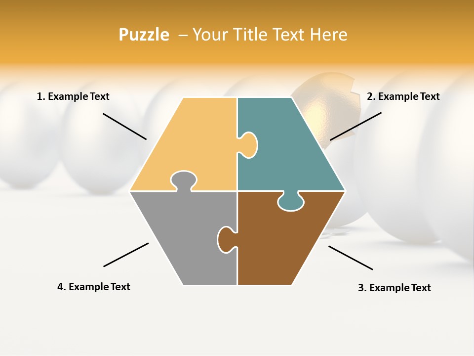 Golden Uniqueness Leadership PowerPoint Template