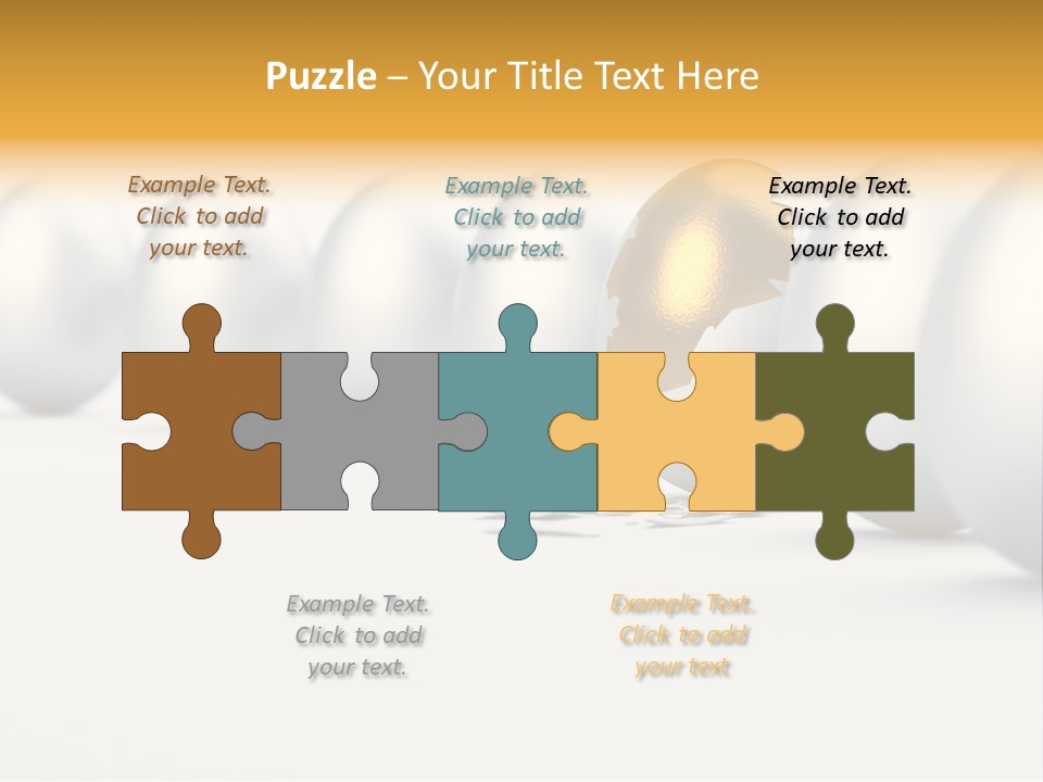 Golden Uniqueness Leadership PowerPoint Template