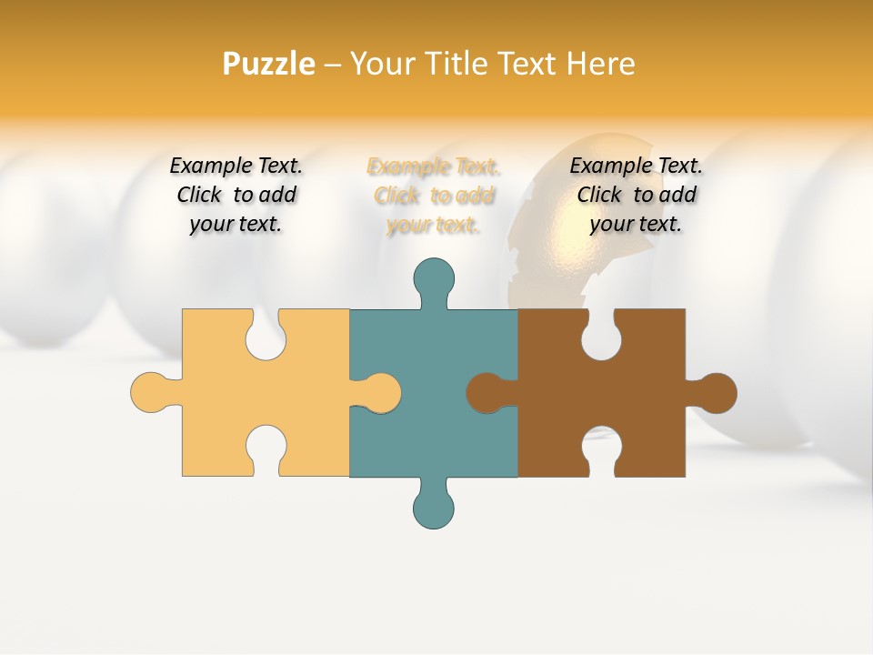 Golden Uniqueness Leadership PowerPoint Template