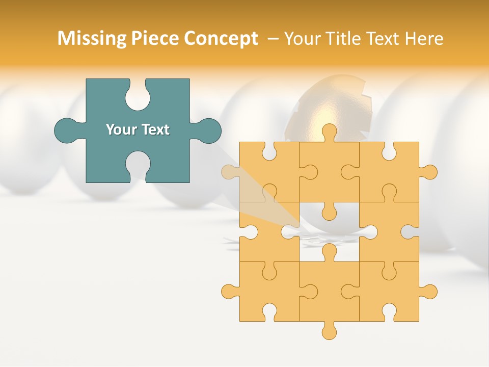 Golden Uniqueness Leadership PowerPoint Template