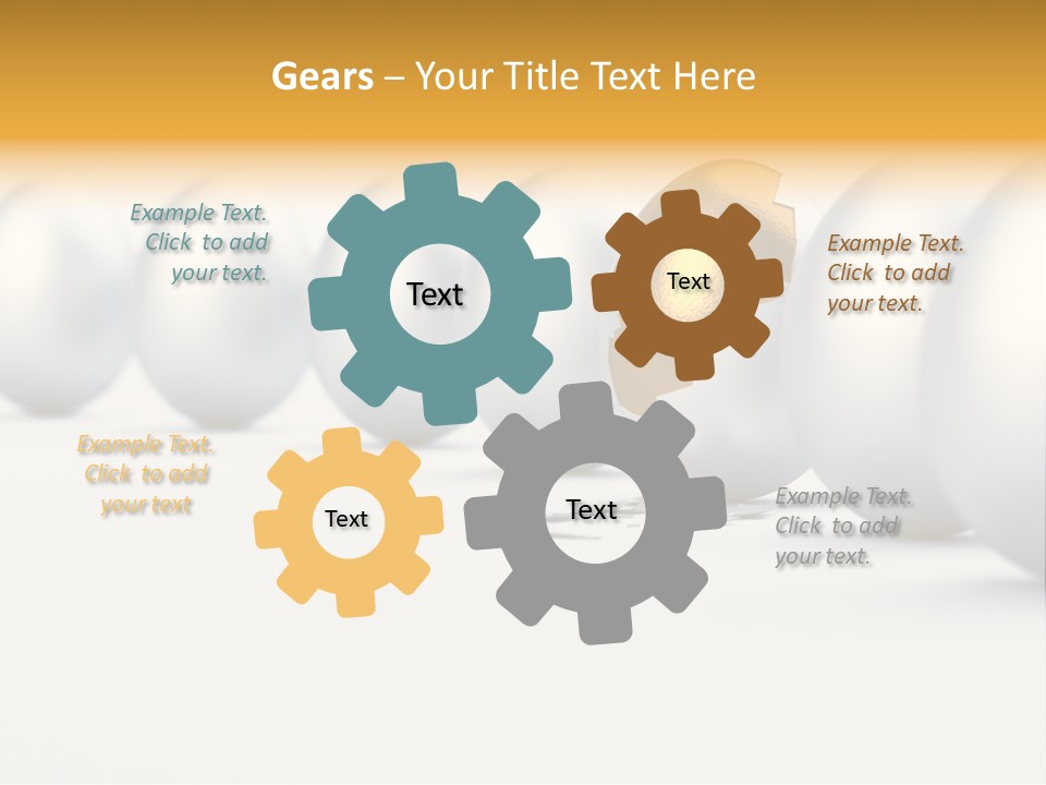 Golden Uniqueness Leadership PowerPoint Template