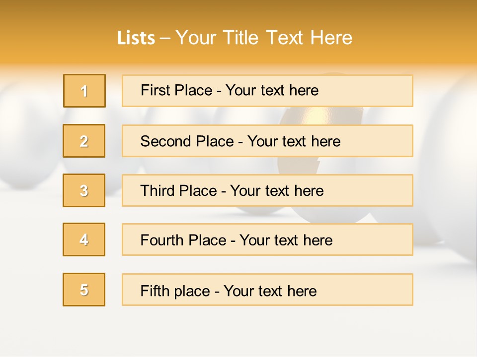 Golden Uniqueness Leadership PowerPoint Template