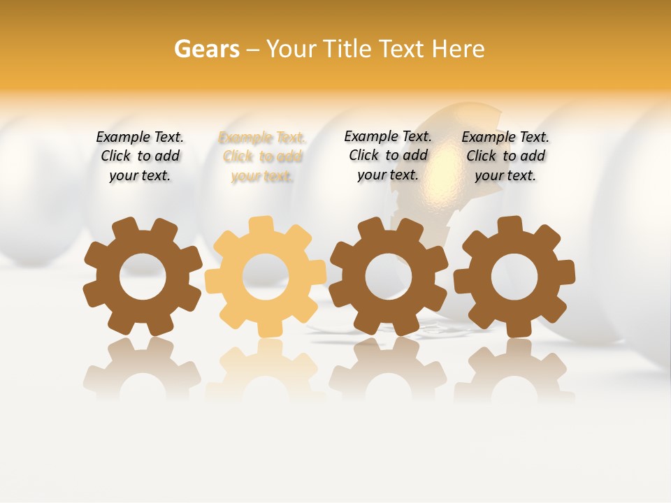 Golden Uniqueness Leadership PowerPoint Template