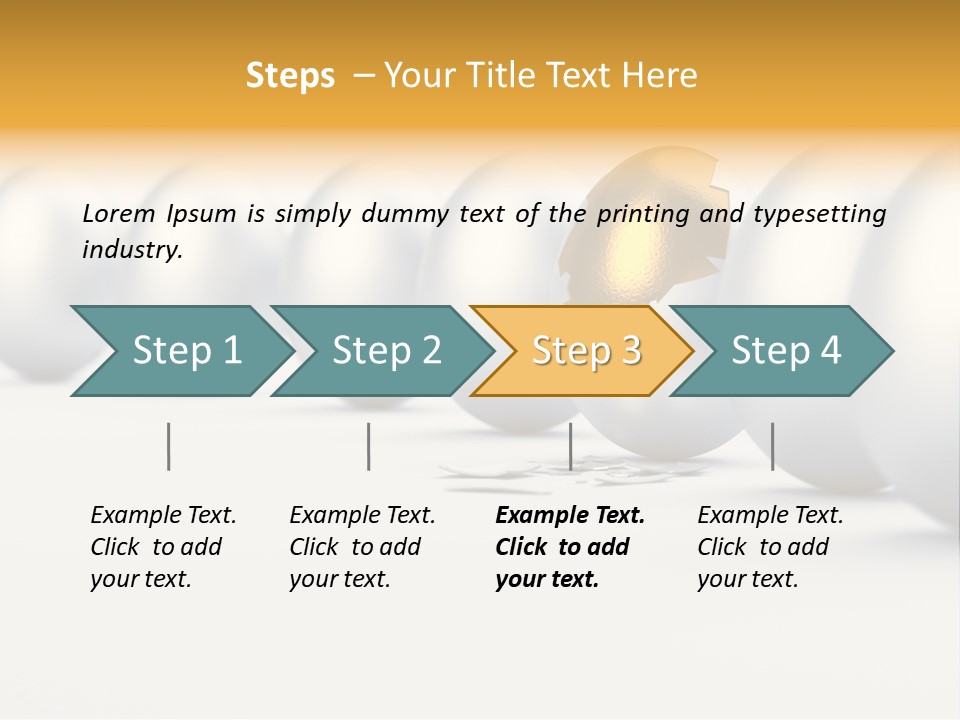 Golden Uniqueness Leadership PowerPoint Template