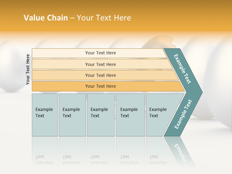 Golden Uniqueness Leadership PowerPoint Template