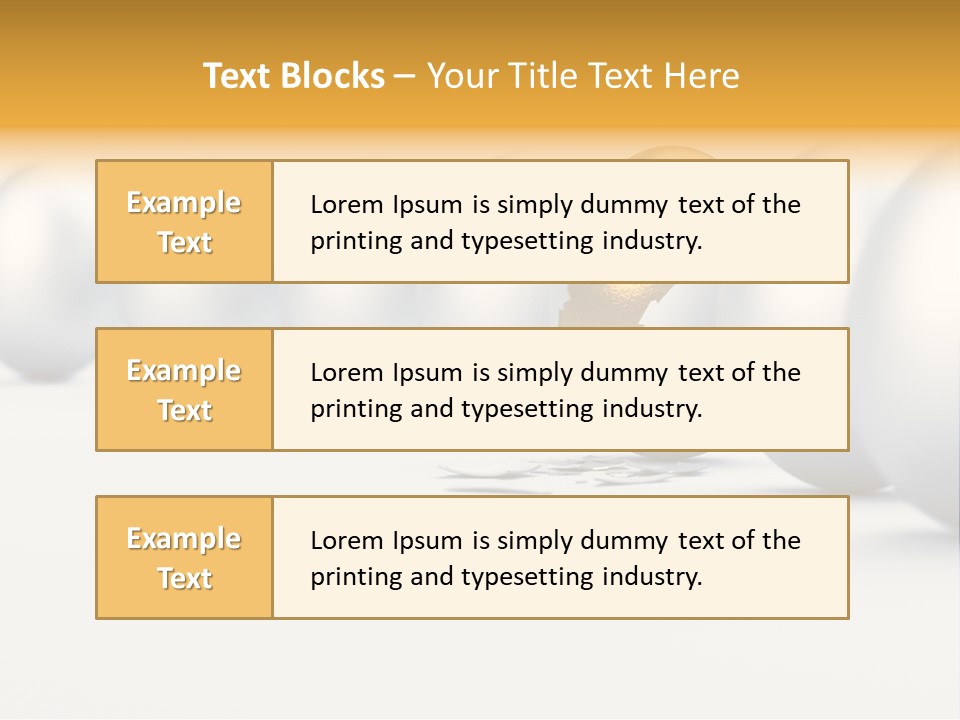 Golden Uniqueness Leadership PowerPoint Template