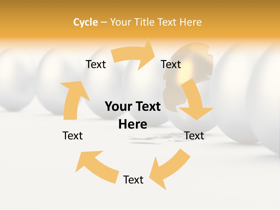 Golden Uniqueness Leadership PowerPoint Template